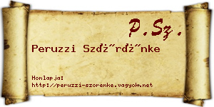 Peruzzi Szörénke névjegykártya